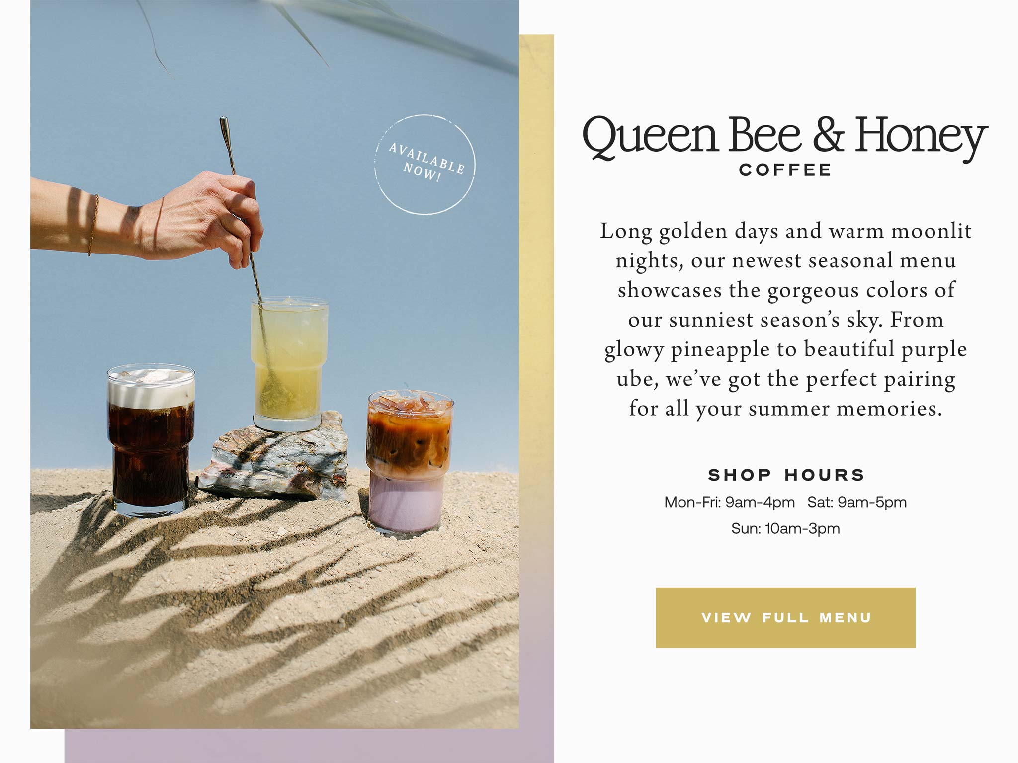 Queen Bee & Honey Coffee at Hoen's Garden Center