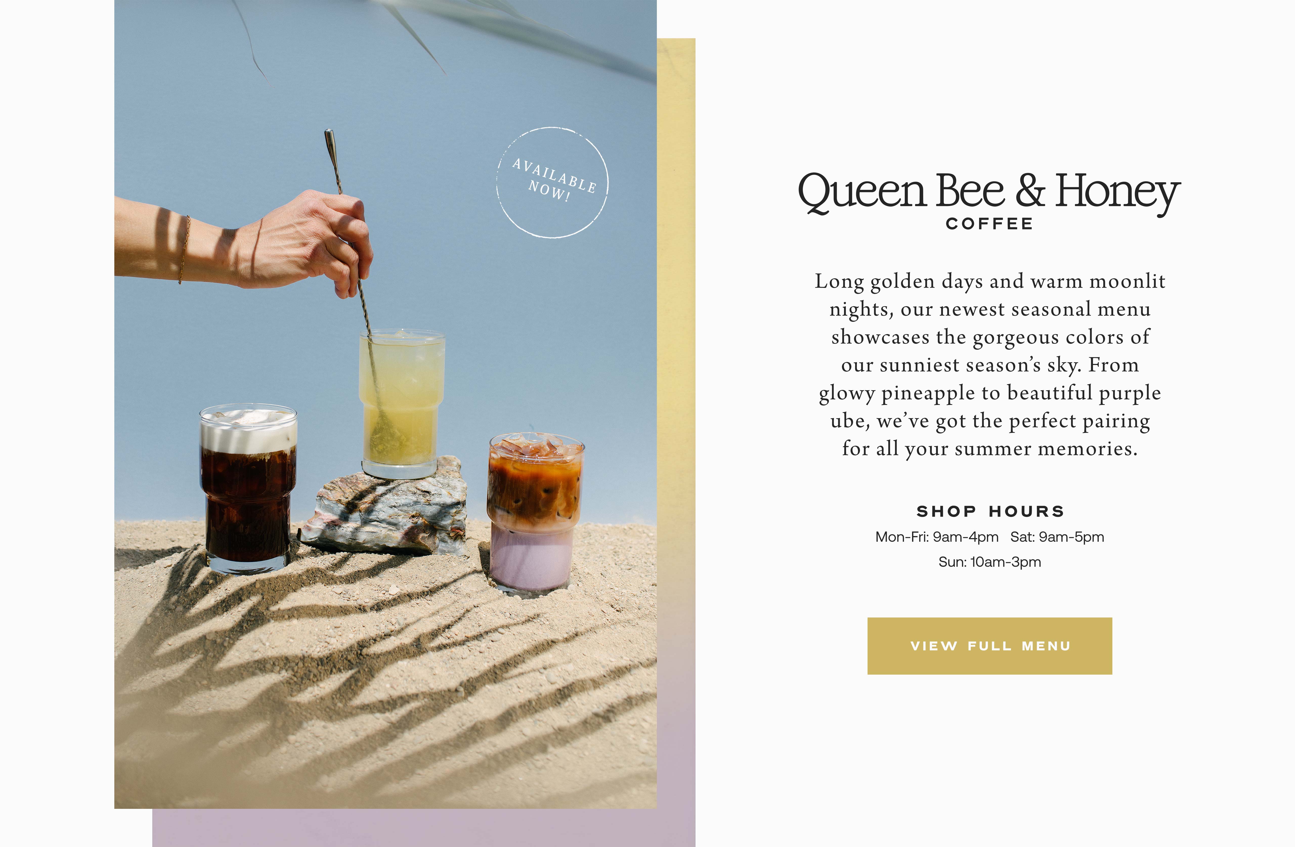 Queen Bee & Honey Coffee at Hoen's Garden Center